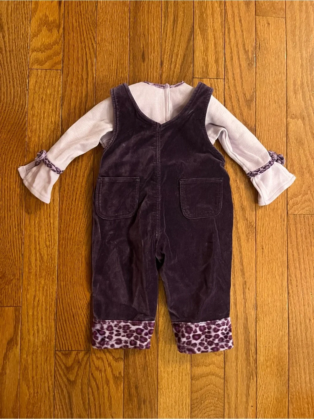 Vintage My Twinn Doll Plum Corduroy Overalls & Shirt Set (Fits 23